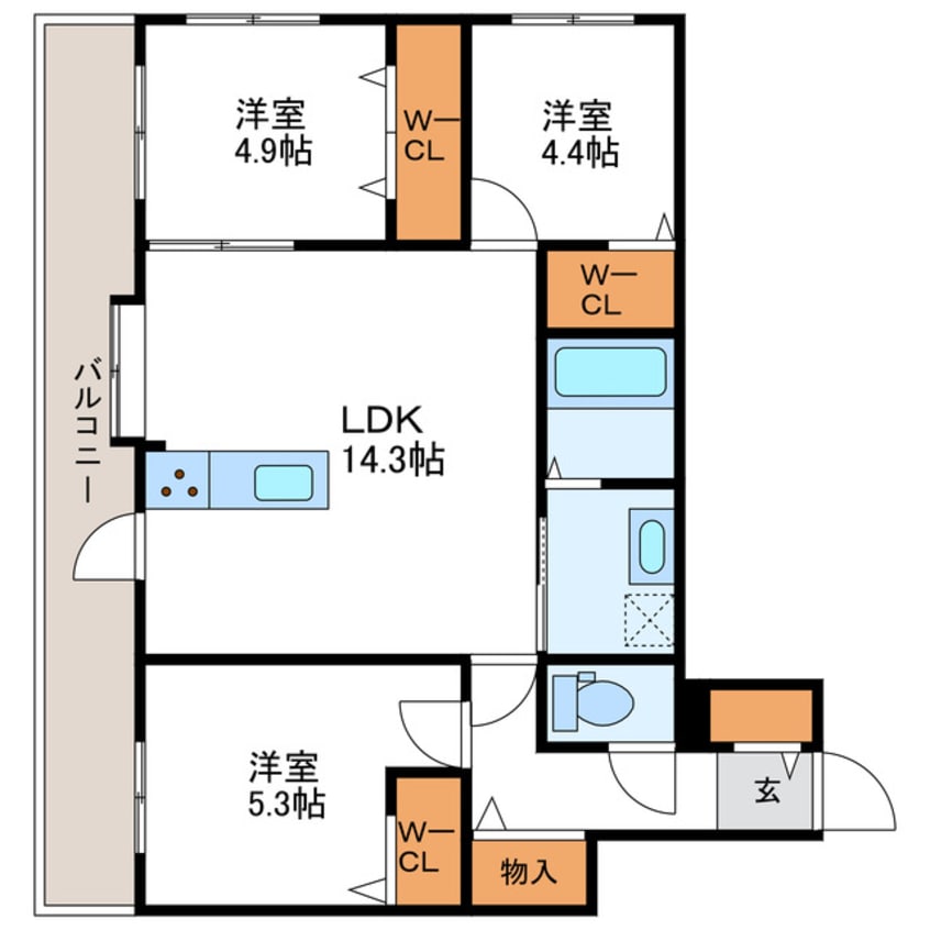間取図 アルファスクエア北22