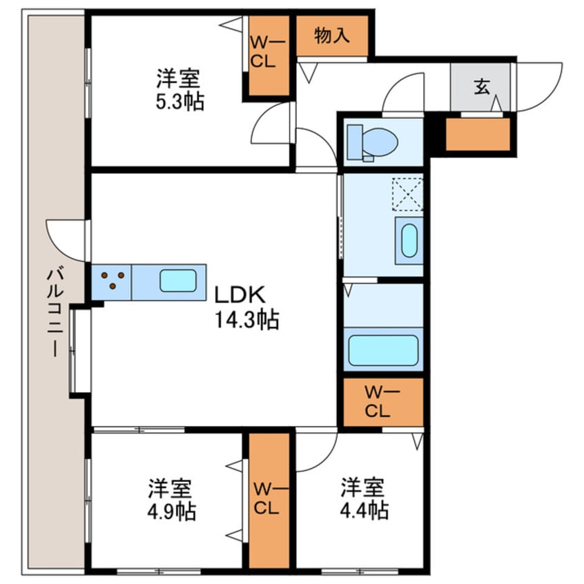 間取図 アルファスクエア北22
