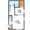 YORI　N22　ヨリエヌ２２ 1LDKの間取り