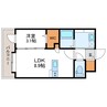 アルファスクエア北11東1 1LDKの間取り