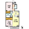 アルセ 2LDKの間取り