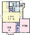 ソレア－ド 2LDKの間取り