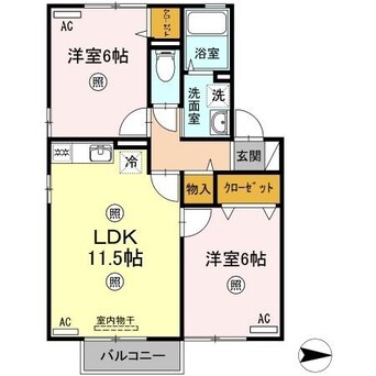 間取図 プレイス吉備路
