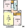 プレイス吉備路 2LDKの間取り