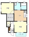 エリモ 2DKの間取り