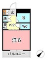 メゾン土倉パート　Ⅲ 1Kの間取り