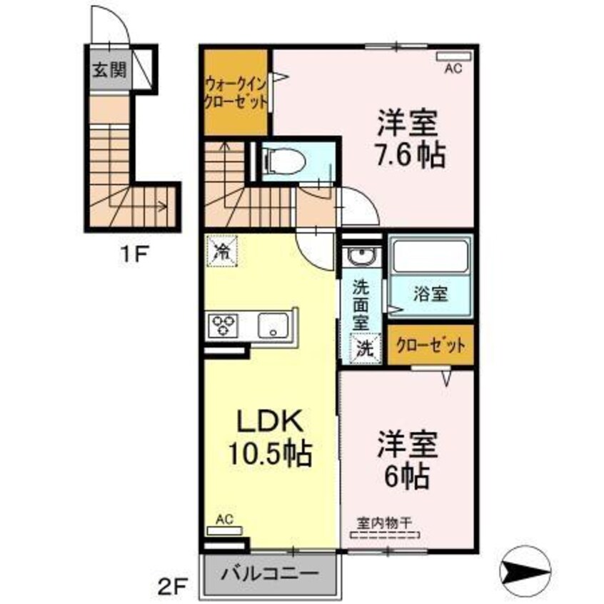 間取図 Ｄ-ｒｏｏｍ141　Ⅱ