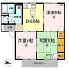 プレジール西島 A棟 3DKの間取り