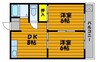 ハイツクレア 2DKの間取り