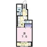 サンフラワーＫ 1Kの間取り