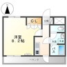 ボンヌール 1Kの間取り