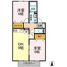 アスピラシオン　Ａ棟 2DKの間取り