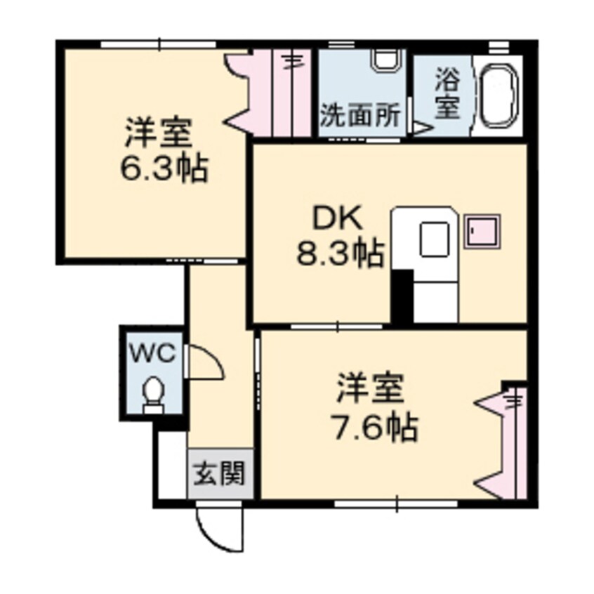 間取図 クレール　Ｂ棟