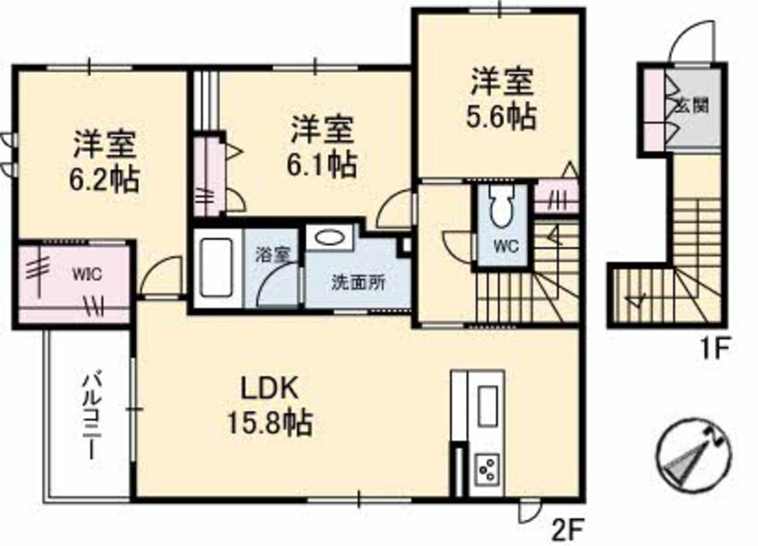 間取図 アンソレイユ　Ａ棟