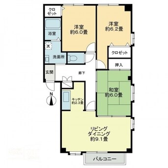 間取図 フォブール近藤B