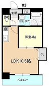 パルティール・ペルレ 1LDKの間取り