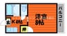 レジェンドハウスB 1Kの間取り