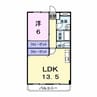 ニューマリッチ羽島 2DKの間取り