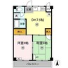 えきまえマンション 2DKの間取り
