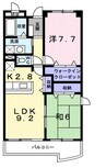 山陽本線（中国）/倉敷駅 徒歩19分 4階 築21年 2LDKの間取り