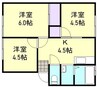 メゾンあすか 3Kの間取り