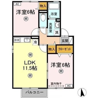 間取図 セジュール八島
