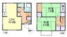 サンルイ勇崎 2LDKの間取り