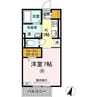 レイ　ヴェレーナ 1Kの間取り