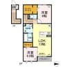 カーサ・フィオーレ中庄 2LDKの間取り