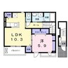 スカイガーデン 1LDKの間取り