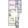 サンフラット乙島Ｂ棟 1LDKの間取り