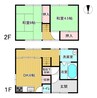 清音上中島借家 2DKの間取り