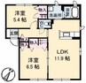 ル・バンベール　Ａ棟 2LDKの間取り