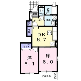 間取図 モデルノ　ブローテ　Ａ