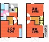 オーキッドコート 2LDKの間取り