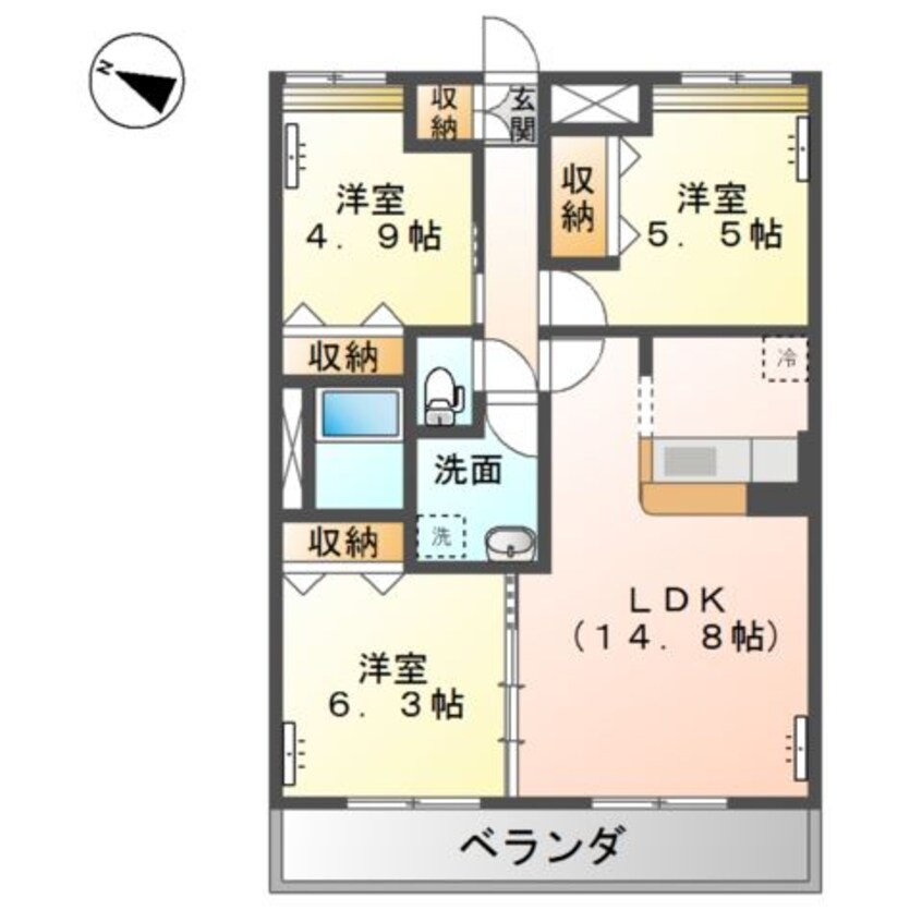 間取図 ベィビー　コート
