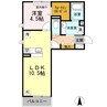 エムズコート 1LDKの間取り