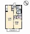 リヴィエール 1LDKの間取り