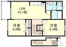 サンクレストC 2LDKの間取り