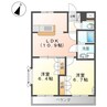 プロニティーＭＡＢＩ 2LDKの間取り