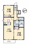 セレーナ　Ｂ棟 2LDKの間取り
