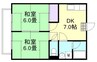 山陽本線（中国）/倉敷駅 徒歩12分 2階 築39年 2DKの間取り