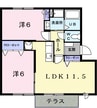 パストラルⅠ 2LDKの間取り