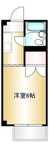 山長ビルC 1Kの間取り