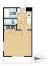 メゾン　ルポB 1Kの間取り