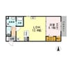 バトー 一文字 1LDKの間取り