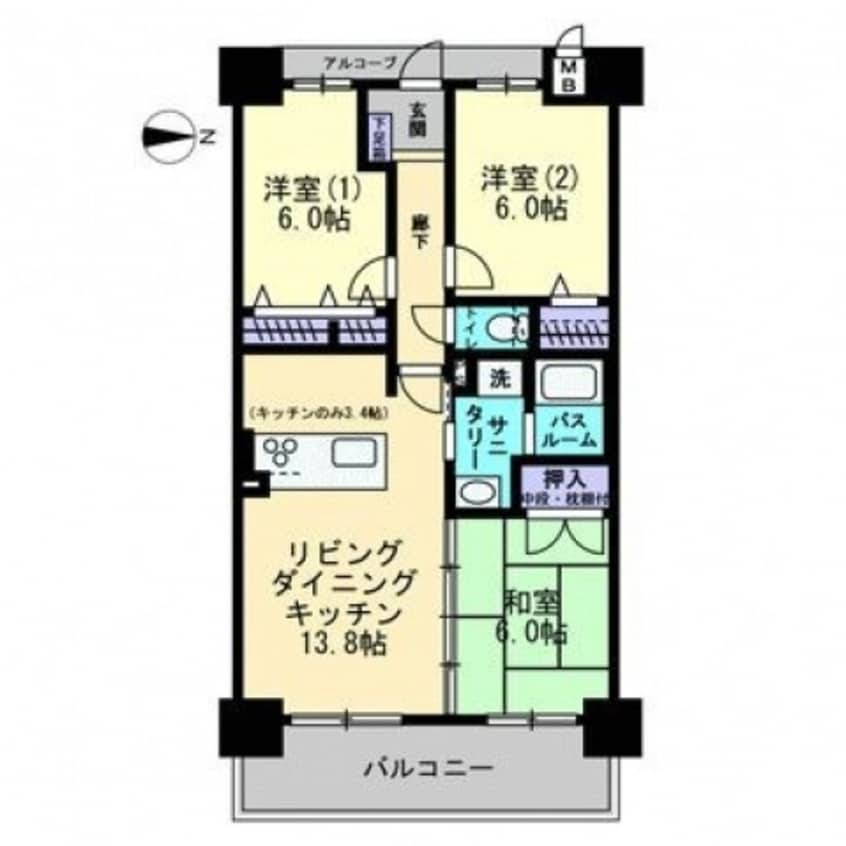 間取図 アルファライフ倉敷駅西