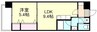 COCO白楽町 1LDKの間取り