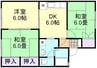 ドミール山田B棟 3DKの間取り