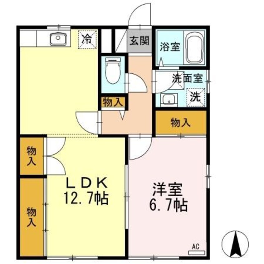間取図 アモロッソ　Ｓ＆Ｓ